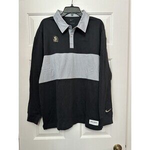 Nike Florida State Seminoles FSU Mens Large Long Sleeve Polo Gray DO4706-045 NEW